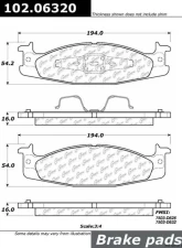 Centric C-Tek Semi-Metallic Brake Pads with Shims 102.06320                                     - 102.06320 - Image 2