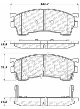 Centric C-Tek Semi-Metallic Brake Pads with Shims 102.06370                                     - 102.06370 - Image 4