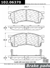 Centric C-Tek Semi-Metallic Brake Pads with Shims 102.06370                                     - 102.06370 - Image 2
