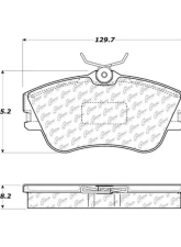 Centric C-Tek Semi-Metallic Brake Pads with Shims 102.06380                                     - 102.06380 - Image 3