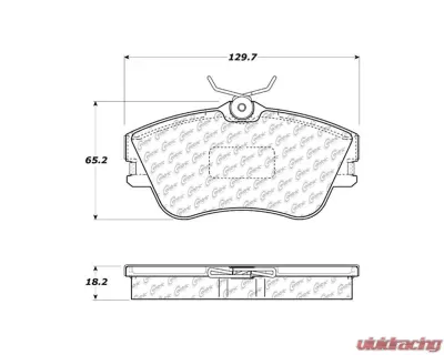 Centric C-Tek Semi-Metallic Brake Pads with Shims 102.06380 - 102.06380