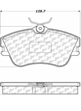 Centric C-Tek Semi-Metallic Brake Pads with Shims 102.06380                                     - 102.06380 - Image 5