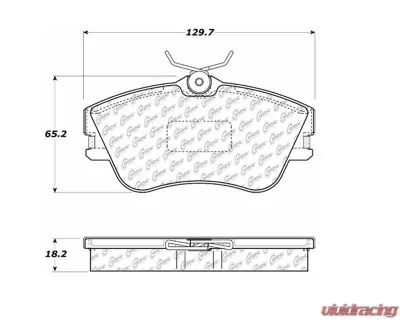 Centric C-Tek Semi-Metallic Brake Pads with Shims 102.06380 - 102.06380