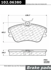 Centric C-Tek Semi-Metallic Brake Pads with Shims 102.06380                                     - 102.06380 - Image 2