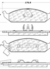 Centric C-Tek Semi-Metallic Brake Pads with Shims 102.06500                                     - 102.06500 - Image 4
