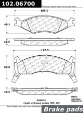 Centric C-Tek Semi-Metallic Brake Pads with Shims 102.06700                                     - 102.06700 - Image 2