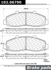 Centric C-Tek Semi-Metallic Brake Pads with Shims 102.06790                                     - 102.06790 - Image 2