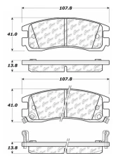 Centric C-Tek Semi-Metallic Brake Pads with Shims 102.06980                                     - 102.06980 - Image 4