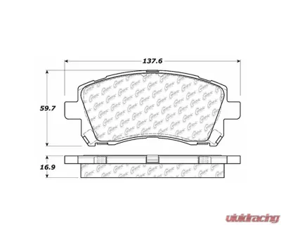 Centric C-Tek Semi-Metallic Brake Pads with Shims 102.07210 - 102.07210