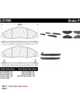 Centric C-Tek Semi-Metallic Brake Pads with Shims 102.07490                                     - 102.07490 - Image 2