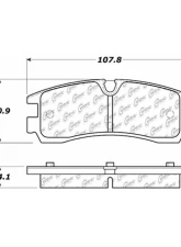 Centric C-Tek Semi-Metallic Brake Pads with Shims 102.07540                                     - 102.07540 - Image 2
