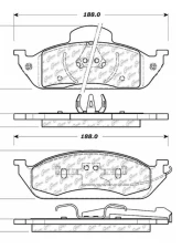 Centric C-Tek Semi-Metallic Brake Pads with Shims 102.07600                                     - 102.07600 - Image 3