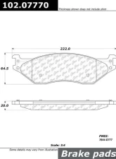 Centric C-Tek Semi-Metallic Brake Pads with Shims 102.07770                                     - 102.07770 - Image 3