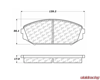 Centric C-Tek Semi-Metallic Brake Pads with Shims 102.07930 - 102.07930