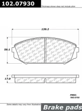 Centric C-Tek Semi-Metallic Brake Pads with Shims 102.07930                                     - 102.07930 - Image 2