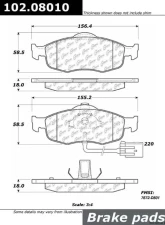 Centric C-Tek Semi-Metallic Brake Pads with Shims 102.08010                                     - 102.08010 - Image 2