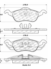 Centric C-Tek Semi-Metallic Brake Pads with Shims 102.08160                                     - 102.08160 - Image 3