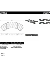 Centric C-Tek Semi-Metallic Brake Pads with Shims 102.08250                                     - 102.08250 - Image 2
