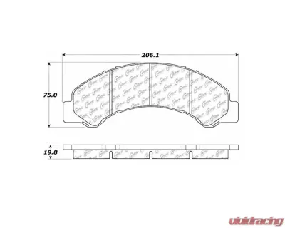 Centric C-Tek Semi-Metallic Brake Pads with Shims 102.08250 - 102.08250