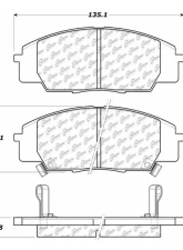 Centric C-Tek Semi-Metallic Brake Pads with Shims 102.08290                                     - 102.08290 - Image 3