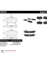 Centric C-Tek Semi-Metallic Brake Pads with Shims 102.08410                                     - 102.08410 - Image 2