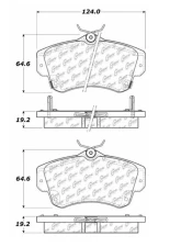 Centric C-Tek Semi-Metallic Brake Pads with Shims 102.08410                                     - 102.08410 - Image 3