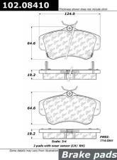 Centric C-Tek Semi-Metallic Brake Pads with Shims 102.08410                                     - 102.08410 - Image 3