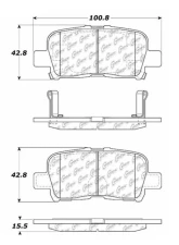 Centric C-Tek Semi-Metallic Brake Pads with Shims 102.08650                                     - 102.08650 - Image 4