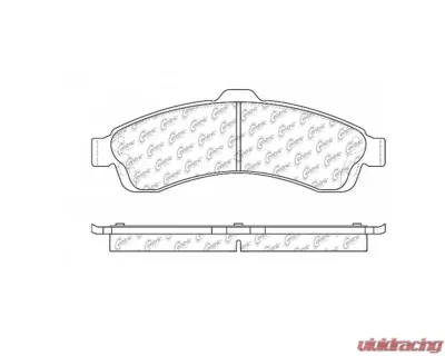 Centric C-Tek Semi-Metallic Brake Pads with Shims 102.08820 - 102.08820