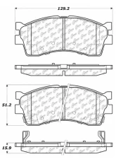 Centric C-Tek Semi-Metallic Brake Pads with Shims 102.08890                                     - 102.08890 - Image 4