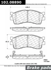 Centric C-Tek Semi-Metallic Brake Pads with Shims 102.08890                                     - 102.08890 - Image 2
