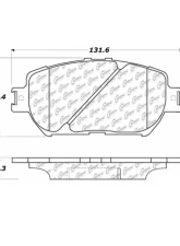 Centric C-Tek Semi-Metallic Brake Pads with Shims 102.09080                                     - 102.09080 - Image 3