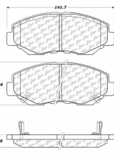 Centric C-Tek Semi-Metallic Brake Pads with Shims 102.09140                                     - 102.09140 - Image 3