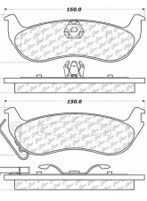 Centric C-Tek Semi-Metallic Brake Pads with Shims 102.09320                                     - 102.09320 - Image 3