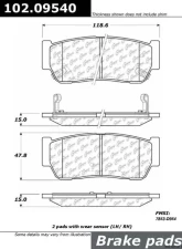 Centric C-Tek Semi-Metallic Brake Pads with Shims 102.09540                                     - 102.09540 - Image 3