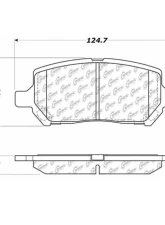 Centric C-Tek Semi-Metallic Brake Pads with Shims 102.09560                                     - 102.09560 - Image 3