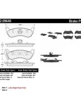 Centric C-Tek Semi-Metallic Brake Pads with Shims 102.09640                                     - 102.09640 - Image 2