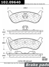 Centric C-Tek Semi-Metallic Brake Pads with Shims 102.09640                                     - 102.09640 - Image 3