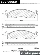 Centric C-Tek Semi-Metallic Brake Pads with Shims 102.09650                                     - 102.09650 - Image 3