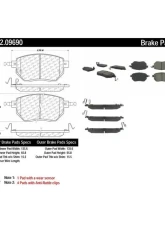 Centric C-Tek Semi-Metallic Brake Pads with Shims 102.09690                                     - 102.09690 - Image 2