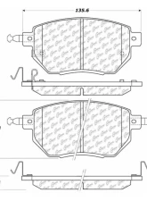 Centric C-Tek Semi-Metallic Brake Pads with Shims 102.09690                                     - 102.09690 - Image 3