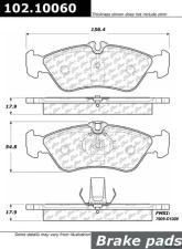Centric C-Tek Semi-Metallic Brake Pads with Shims 102.10060                                     - 102.10060 - Image 3