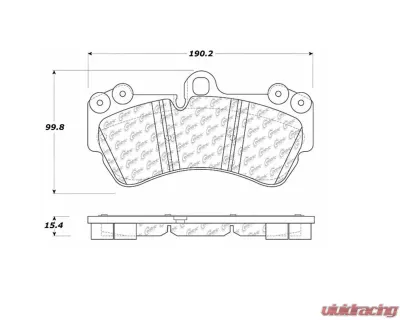Centric C-Tek Semi-Metallic Brake Pads with Shims 102.10070 - 102.10070