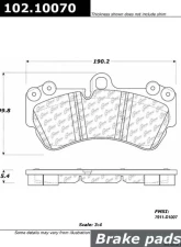 Centric C-Tek Semi-Metallic Brake Pads with Shims 102.10070                                     - 102.10070 - Image 3
