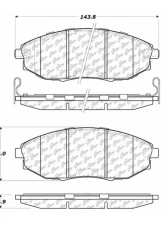 Centric C-Tek Semi-Metallic Brake Pads with Shims 102.10310                                     - 102.10310 - Image 3