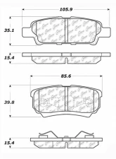 Centric C-Tek Semi-Metallic Brake Pads with Shims 102.10370                                     - 102.10370 - Image 3