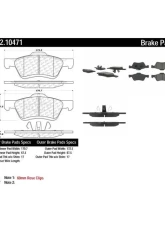 Centric C-Tek Semi-Metallic Brake Pads with Shims 102.10471                                     - 102.10471 - Image 2