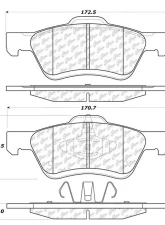 Centric C-Tek Semi-Metallic Brake Pads with Shims 102.10471                                     - 102.10471 - Image 3