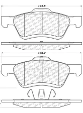 Centric C-Tek Semi-Metallic Brake Pads with Shims 102.10471                                     - 102.10471 - Image 3