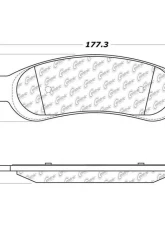 Centric C-Tek Semi-Metallic Brake Pads with Shims 102.10670                                     - 102.10670 - Image 3